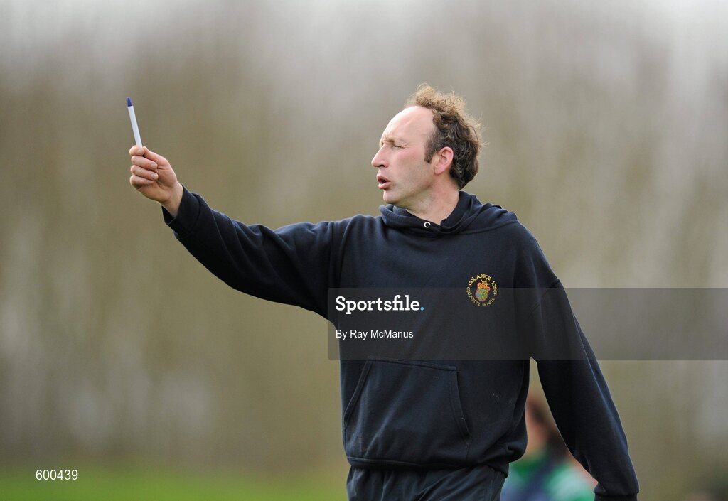 3 March 2012; Colaiste Ide agus Iosef joint manager Con Healy. Tesco All-Ireland Post Primary Schools Senior A Semi-Final, St Leo’s, Carlow v Colaiste Ide agus Iosef, Limerick, McDonagh Park, Nenagh, Co. Tipperary. Picture credit: Ray McManus / SPORTSFILE