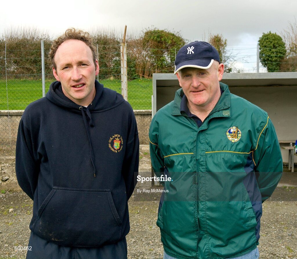 3 March 2012; The Colaiste Ide agus Iosef management team of Con Healy, left, and Billy Mangan. Tesco All-Ireland Post Primary Schools Senior A Semi-Final, St Leo’s, Carlow v Colaiste Ide agus Iosef, Limerick, McDonagh Park, Nenagh, Co. Tipperary. Picture credit: Ray McManus / SPORTSFILE