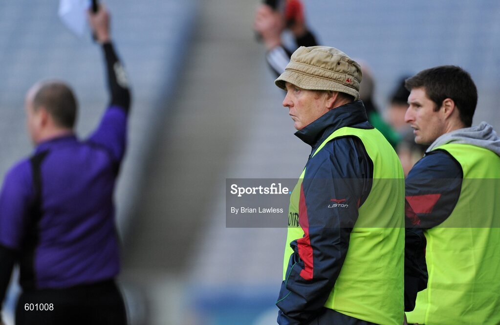 4 March 2012; Johnny Harkin, manager, Drom/Inch. All Ireland Senior Camogie Club Championship Final 2011, Drom/Inch, Tipperary v Oulart-the-Ballagh, Wexford, Croke Park, Dublin. Picture credit: Brian Lawless / SPORTSFILE