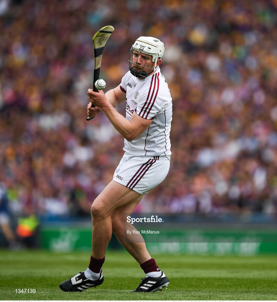 2 July 2017; Joe Canning of Galway scores a point, from a free, in the 33rd minute of the Leinster GAA Hurling Senior Championship Final match between Galway and Wexford at Croke Park in Dublin. Photo by Ray McManus/Sportsfile