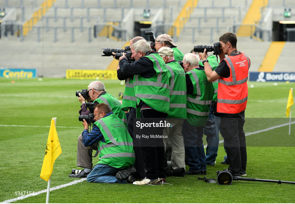 2 July 2017; Press photographers before the Leinster GAA Hurling Senior Championship Final match between Galway and Wexford at Croke Park in Dublin. Photo by Ray McManus/Sportsfile