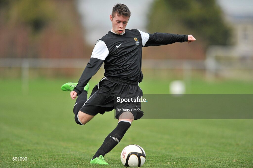 28 February 2012; Gary Smith, IT Carlow 'C'. Umbro CUFL Division Two Final, Drogheda Institute of FE v IT Carlow 'C', Greenogue, Peamount United FC, Peamount, Dublin. Picture credit: Barry Cregg / SPORTSFILE