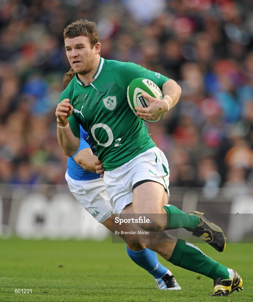 25 February 2012; Gordon D'Arcy, Ireland. RBS Six Nations Rugby Championship, Ireland v Italy, Aviva Stadium, Lansdowne Road, Dublin. Picture credit: Brendan Moran / SPORTSFILE
