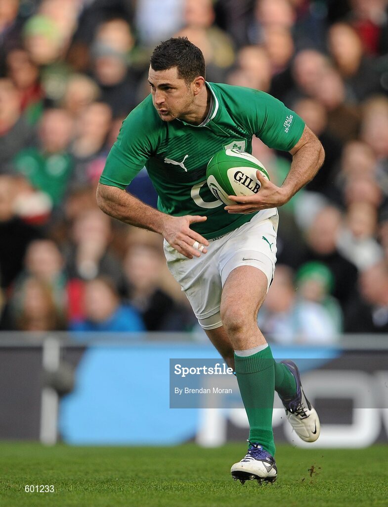 25 February 2012; Rob Kearney, Ireland. RBS Six Nations Rugby Championship, Ireland v Italy, Aviva Stadium, Lansdowne Road, Dublin. Picture credit: Brendan Moran / SPORTSFILE
