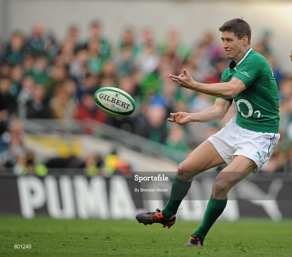 25 February 2012; Ronan O'Gara, Ireland. RBS Six Nations Rugby Championship, Ireland v Italy, Aviva Stadium, Lansdowne Road, Dublin. Picture credit: Brendan Moran / SPORTSFILE