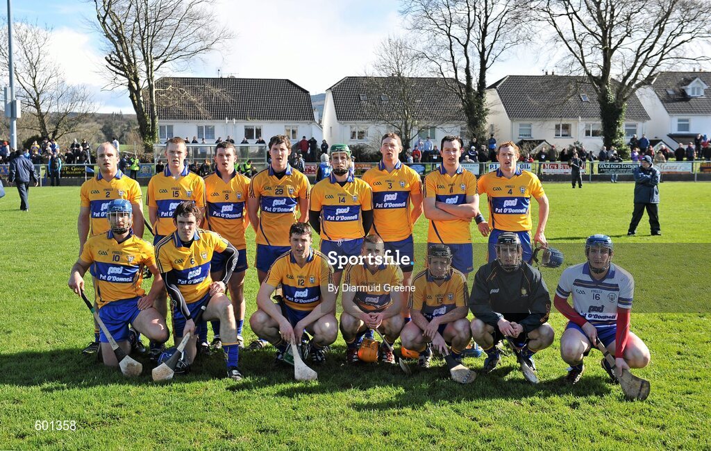 4 March 2012; The Clare team. Waterford Crystal Cup Hurling Final, Clare v Tipperary, O'Garney Park, Sixmilebridge, Co. Clare. Picture credit: Diarmuid Greene / SPORTSFILE