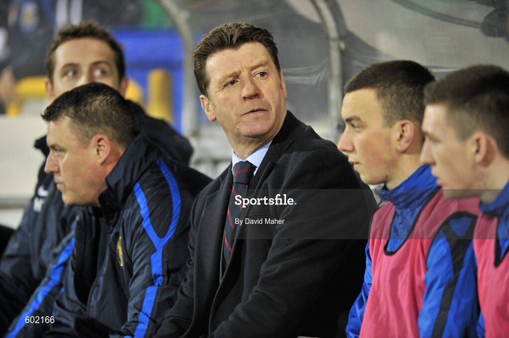 9 March 2012; Monaghan United manager Roddy Collins during the game. Airtricity League Premier Division, Shamrock Rovers v Monaghan United, Tallaght Stadium, Tallaght, Dublin. Picture credit: David Maher / SPORTSFILE