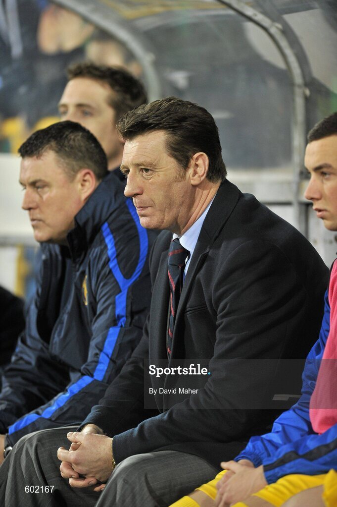 9 March 2012; Monaghan United manager Roddy Collins during the game. Airtricity League Premier Division, Shamrock Rovers v Monaghan United, Tallaght Stadium, Tallaght, Dublin. Picture credit: David Maher / SPORTSFILE