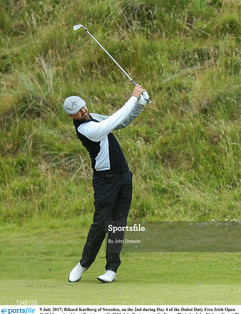 9 July 2017; Rikard Karlberg of Sweeden, on the 2nd during Day 4 of the Dubai Duty Free Irish Open Golf Championship at Portstewart Golf Club in Portstewart, Co Derry. Photo by John Dickson/Sportsfile