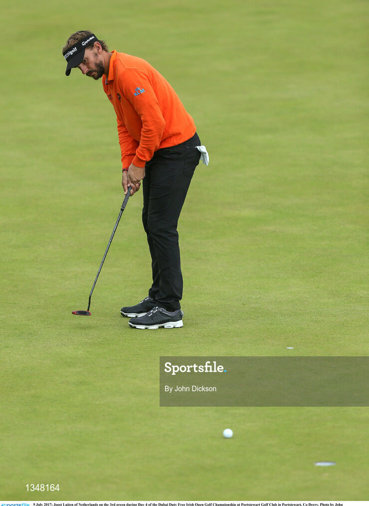 9 July 2017; Joost Luiten of Netherlands on the 3rd green during Day 4 of the Dubai Duty Free Irish Open Golf Championship at Portstewart Golf Club in Portstewart, Co Derry. Photo by John Dickson/Sportsfile