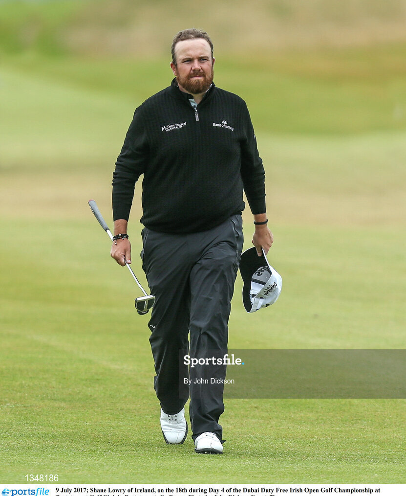 9 July 2017; Shane Lowry of Ireland, on the 18th during Day 4 of the Dubai Duty Free Irish Open Golf Championship at Portstewart Golf Club in Portstewart, Co Derry. Photo by John Dickson/Sportsfile