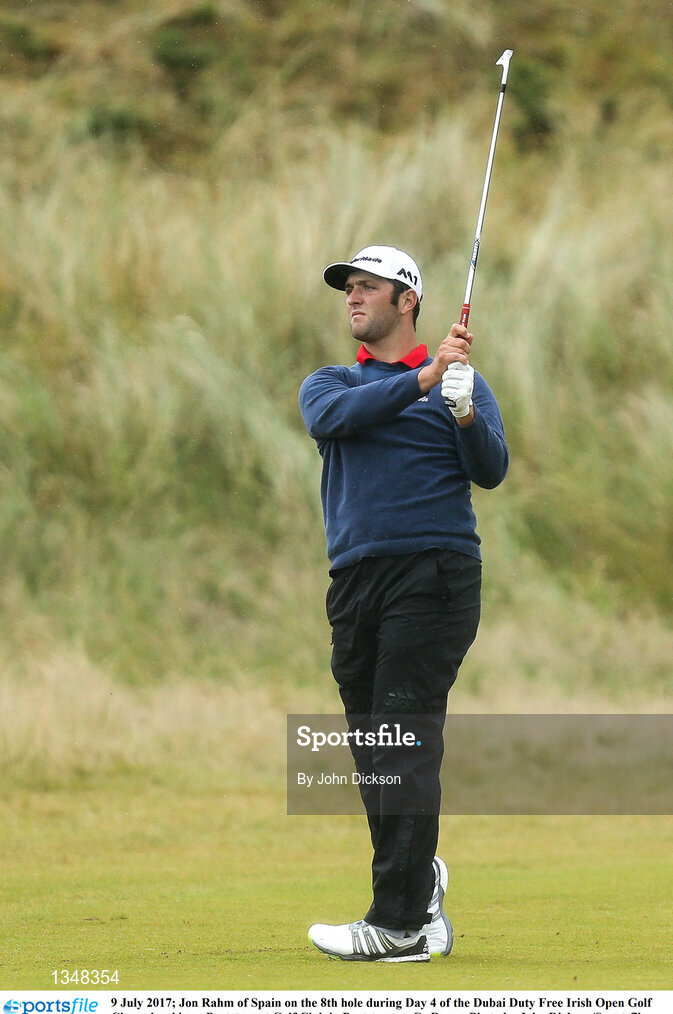 9 July 2017; Jon Rahm of Spain on the 8th hole during Day 4 of the Dubai Duty Free Irish Open Golf Championship at Portstewart Golf Club in Portstewart, Co Derry. Photo by John Dickson/Sportsfile