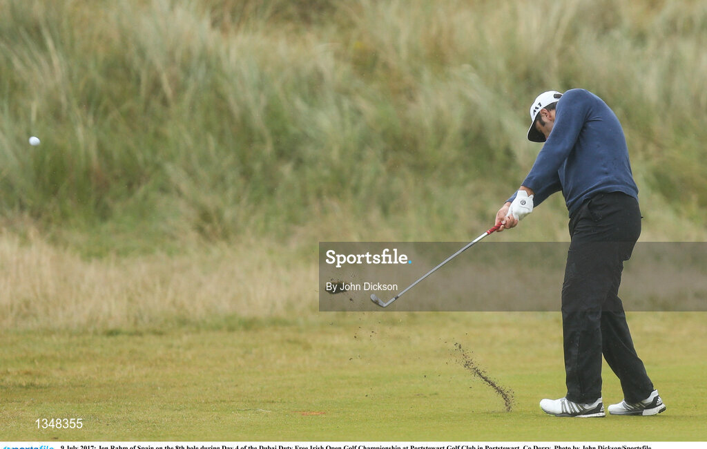 9 July 2017; Jon Rahm of Spain on the 8th hole during Day 4 of the Dubai Duty Free Irish Open Golf Championship at Portstewart Golf Club in Portstewart, Co Derry. Photo by John Dickson/Sportsfile