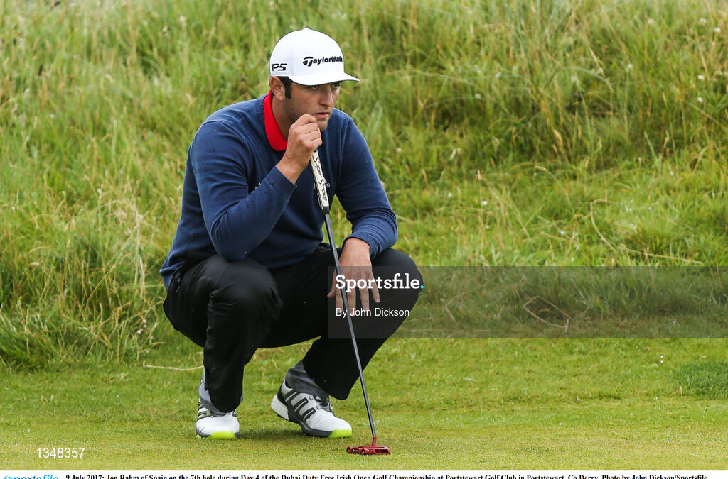 9 July 2017; Jon Rahm of Spain on the 7th hole during Day 4 of the Dubai Duty Free Irish Open Golf Championship at Portstewart Golf Club in Portstewart, Co Derry. Photo by John Dickson/Sportsfile