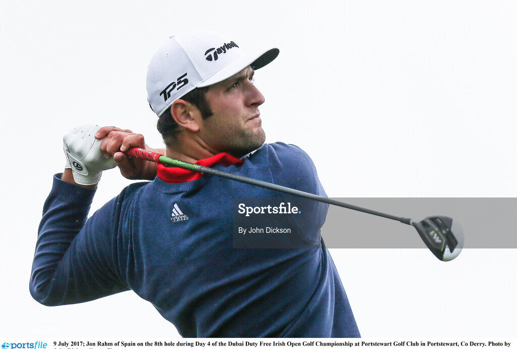 9 July 2017; Jon Rahm of Spain on the 8th hole during Day 4 of the Dubai Duty Free Irish Open Golf Championship at Portstewart Golf Club in Portstewart, Co Derry. Photo by John Dickson/Sportsfile