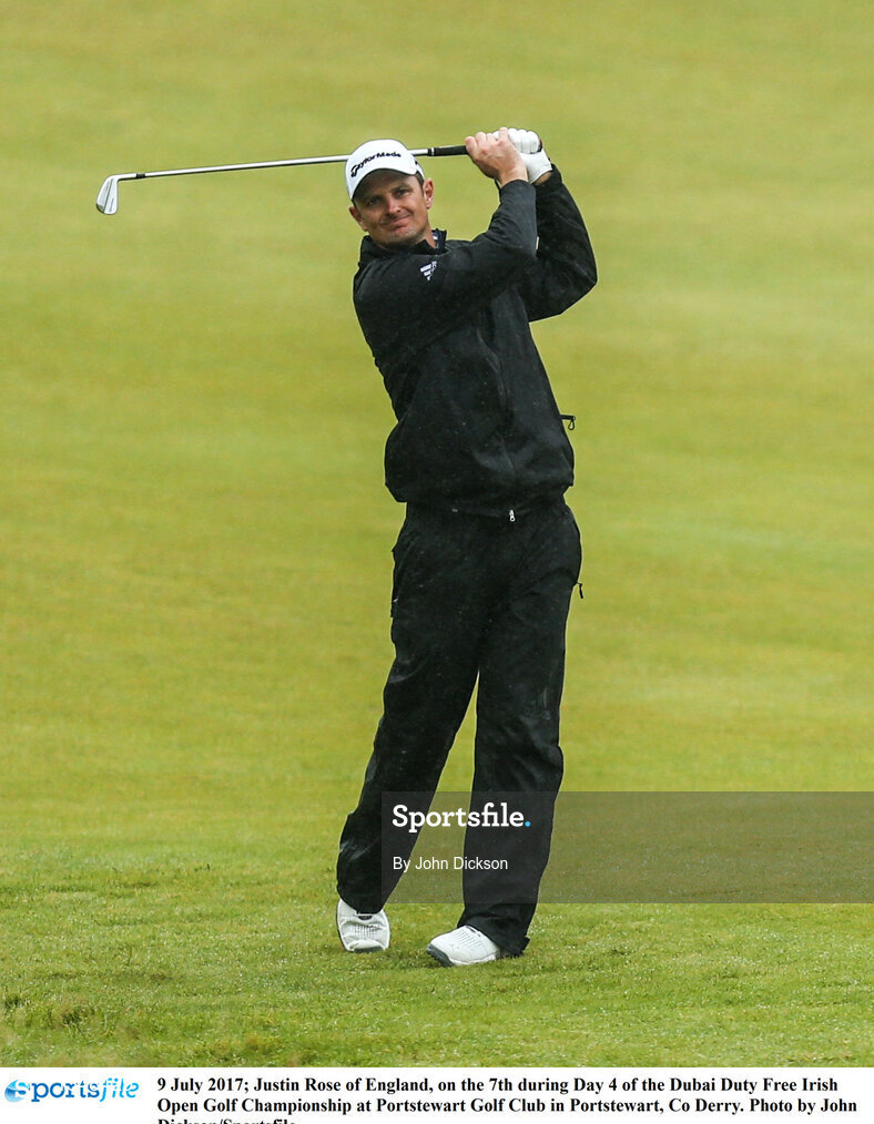 9 July 2017; Justin Rose of England, on the 7th during Day 4 of the Dubai Duty Free Irish Open Golf Championship at Portstewart Golf Club in Portstewart, Co Derry. Photo by John Dickson/Sportsfile