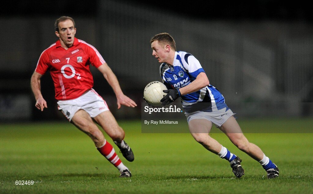 10 March 2012; Damien O'Connor, Laois, in action against Paudie Kissane, Cork. Allianz Football League, Division 1, Round 4, Laois v Cork, O'Moore Park, Portlaoise, Co. Laois. Picture credit: Ray McManus / SPORTSFILE