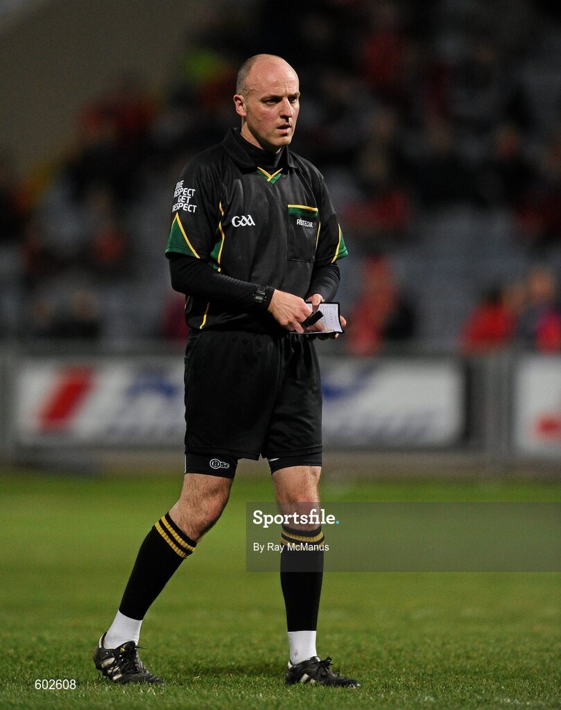 10 March 2012; Referee Cormac Reilly, Meath. Allianz Football League, Division 1, Round 4, Laois v Cork, O'Moore Park, Portlaoise, Co. Laois. Picture credit: Ray McManus / SPORTSFILE