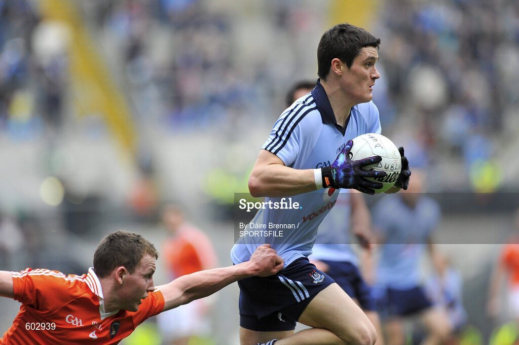 11 March 2012; Diarmuid Connolly, Dublin, in action against Declan McKenna, Armagh. Allianz Football League Division 1, Round 4, Dublin v Armagh, Croke Park, Dublin. Picture credit: Daire Brennan / SPORTSFILE
