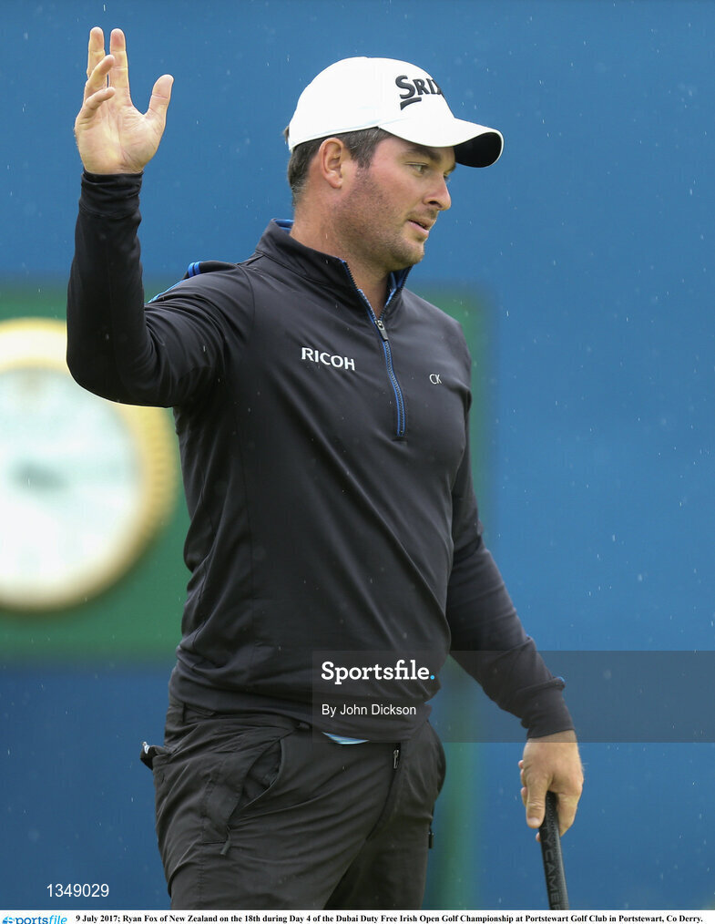 9 July 2017; Ryan Fox of New Zealand on the 18th during Day 4 of the Dubai Duty Free Irish Open Golf Championship at Portstewart Golf Club in Portstewart, Co Derry. Photo by John Dickson/Sportsfile