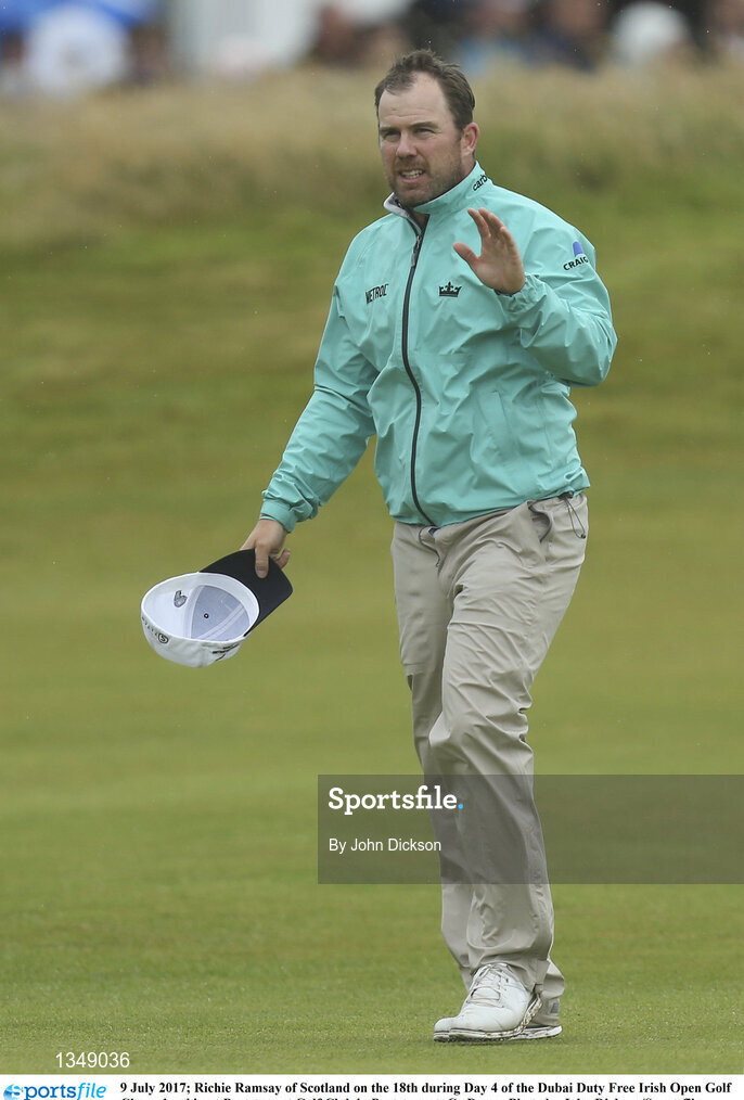 9 July 2017; Richie Ramsay of Scotland on the 18th during Day 4 of the Dubai Duty Free Irish Open Golf Championship at Portstewart Golf Club in Portstewart, Co Derry. Photo by John Dickson/Sportsfile