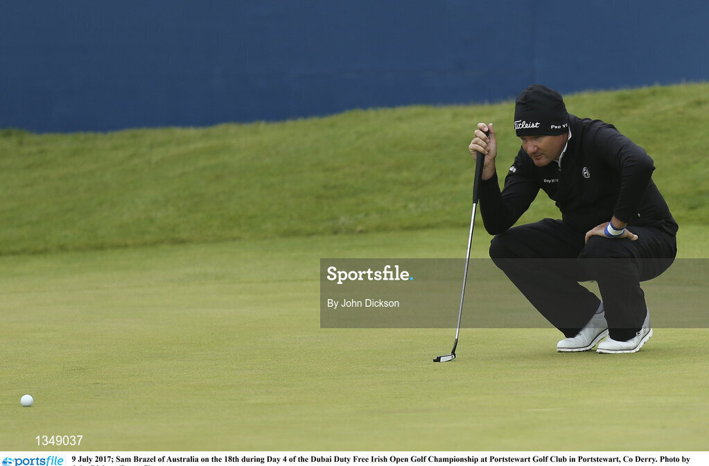9 July 2017; Sam Brazel of Australia on the 18th during Day 4 of the Dubai Duty Free Irish Open Golf Championship at Portstewart Golf Club in Portstewart, Co Derry. Photo by John Dickson/Sportsfile