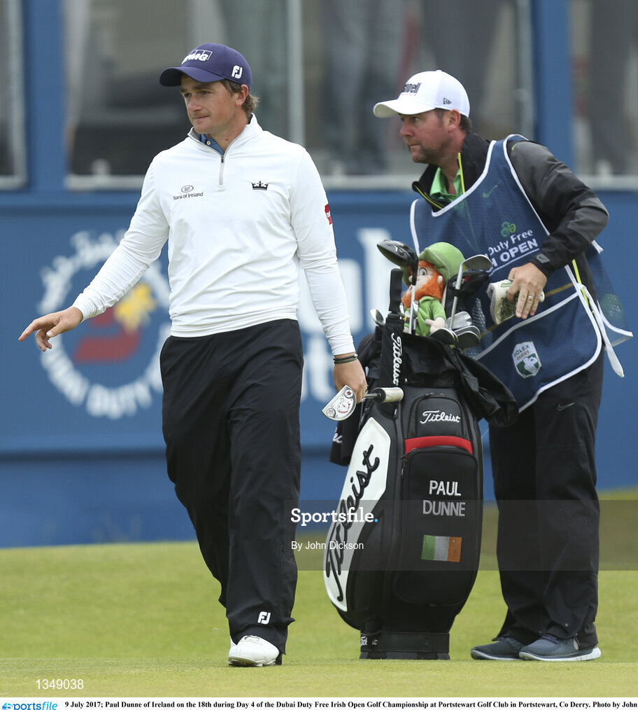 9 July 2017; Paul Dunne of Ireland on the 18th during Day 4 of the Dubai Duty Free Irish Open Golf Championship at Portstewart Golf Club in Portstewart, Co Derry. Photo by John Dickson/Sportsfile