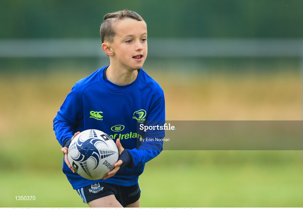 11 July 2017; Matthew Jackson, age 9, from Rush, Co. Dublin, in action during the Bank of Ireland Leinster Rugby Summer Camp at Balbriggan RFC in Dublin. Photo by Eóin Noonan/Sportsfile