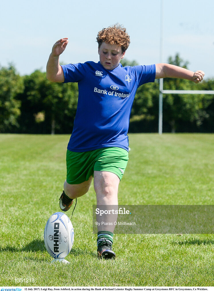 12 July 2017; Luigi Ray, from Ashford, in action during the Bank of Ireland Leinster Rugby Summer Camp at Greystones RFC in Greystones, Co Wicklow. Photo by Piaras Ó Mídheach/Sportsfile