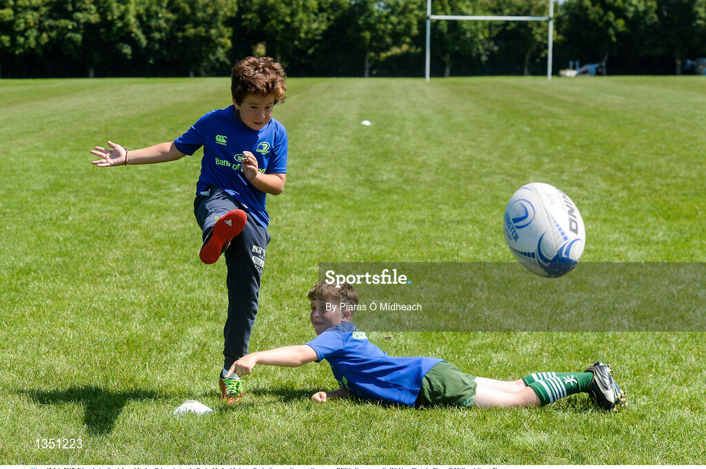 12 July 2017; Eduardo Aguilar, left, and Nathan Behan, during the Bank of Ireland Leinster Rugby Summer Camp at Greystones RFC in Greystones, Co Wicklow. Photo by Piaras Ó Mídheach/Sportsfile
