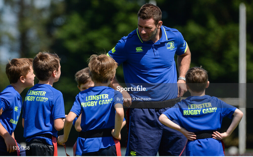12 July 2017; Leinster player Fergus McFadden during the Bank of Ireland Leinster Rugby Summer Camp at Greystones RFC in Greystones, Co Wicklow. Photo by Piaras Ó Mídheach/Sportsfile