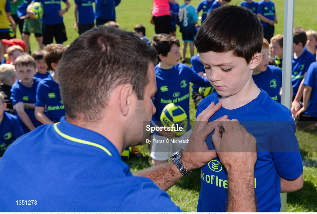 12 July 2017; Leinster player Fergus McFadden with Ben Evans during the Bank of Ireland Leinster Rugby Summer Camp at Greystones RFC in Greystones, Co Wicklow. Photo by Piaras Ó Mídheach/Sportsfile