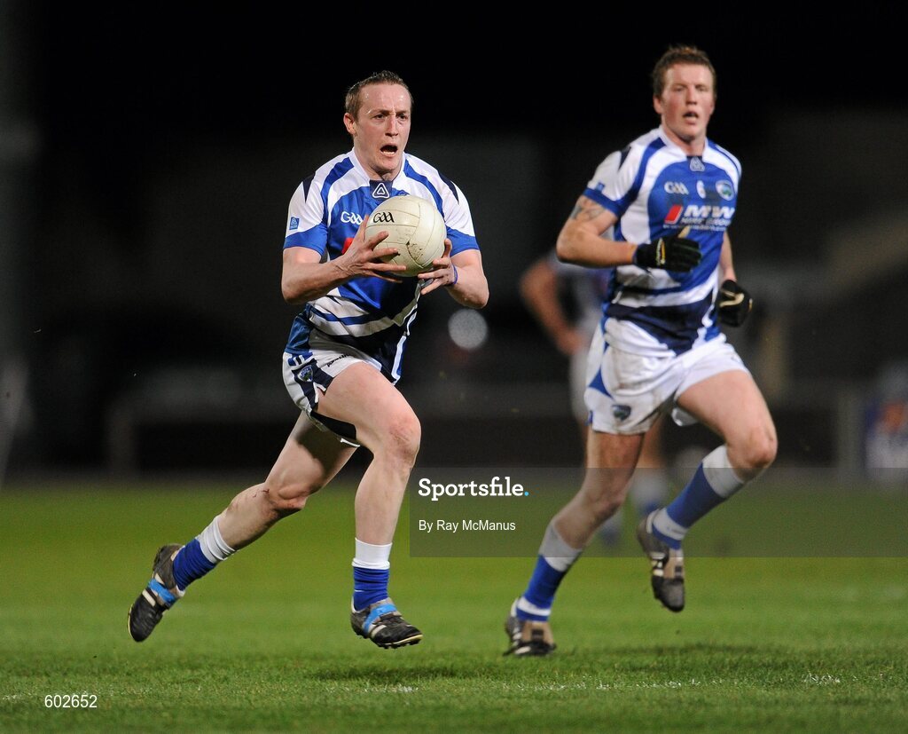 10 March 2012; Peter O'Leary, supported by Kevin Meaney, Laois. Allianz Football League, Division 1, Round 4, Laois v Cork, O'Moore Park, Portlaoise, Co. Laois. Picture credit: Ray McManus / SPORTSFILE