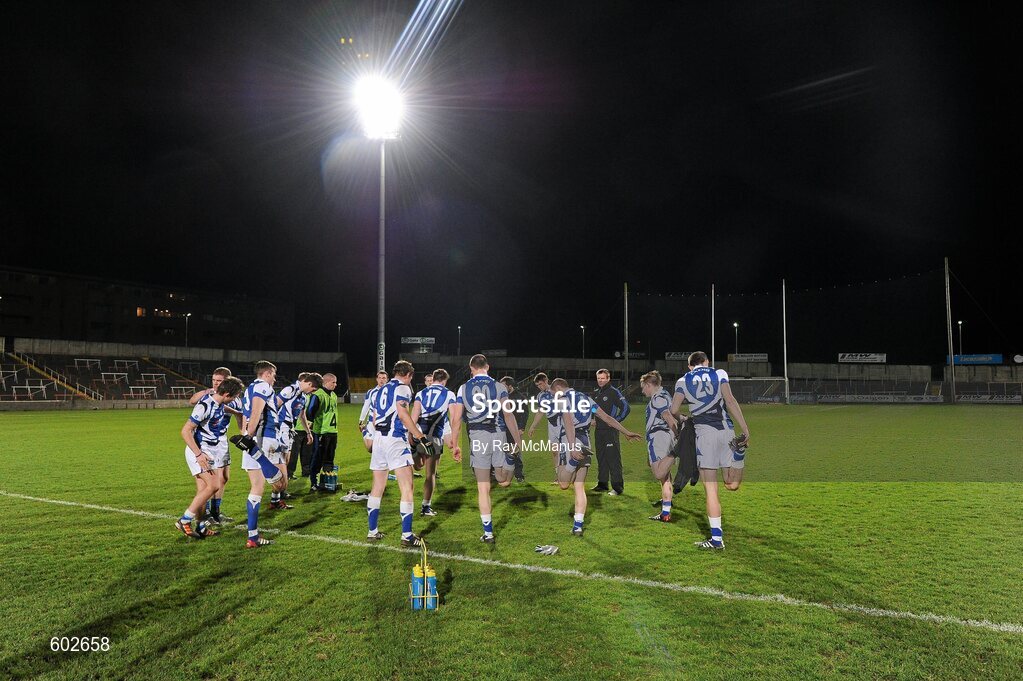10 March 2012; The Laois players warm down after the game. Allianz Football League, Division 1, Round 4, Laois v Cork, O'Moore Park, Portlaoise, Co. Laois. Picture credit: Ray McManus / SPORTSFILE