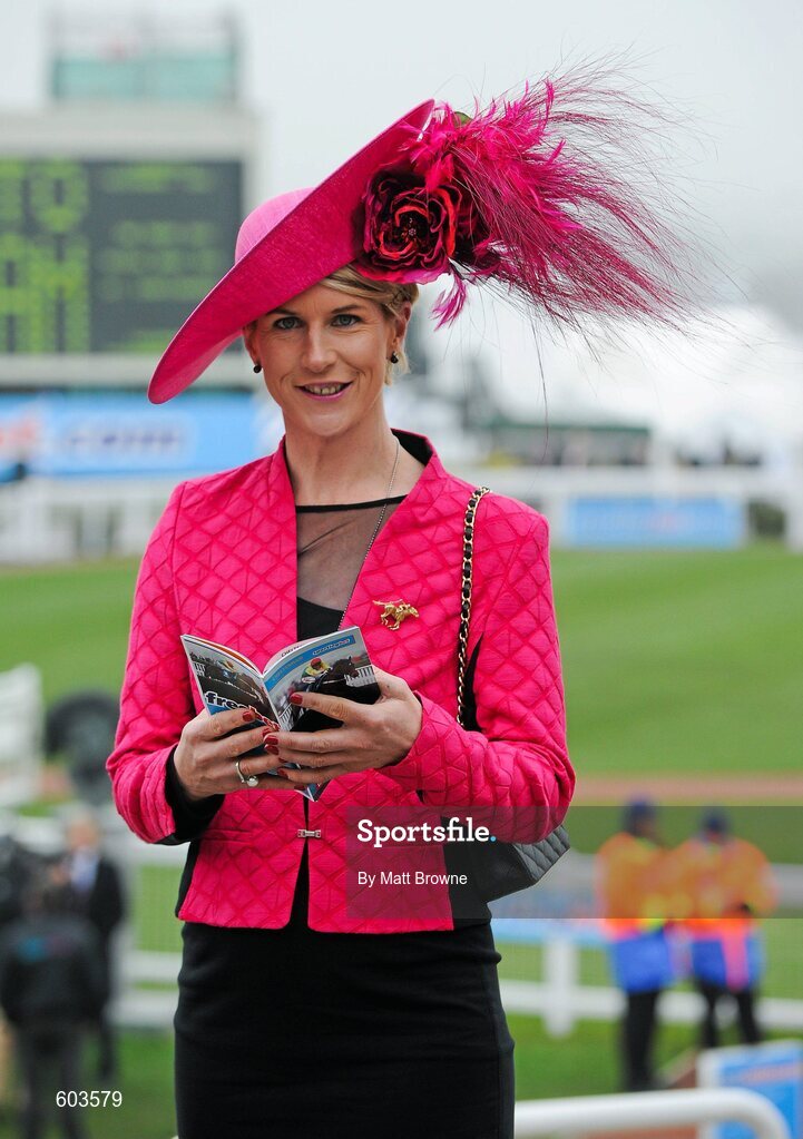 14 March 2012; Mary Carthy, from Kells, Co. Meath, in attendance at the Cheltenham Festival. Cheltenham Racing Festival, Prestbury Park, Cheltenham, England. Picture credit: Matt Browne / SPORTSFILE