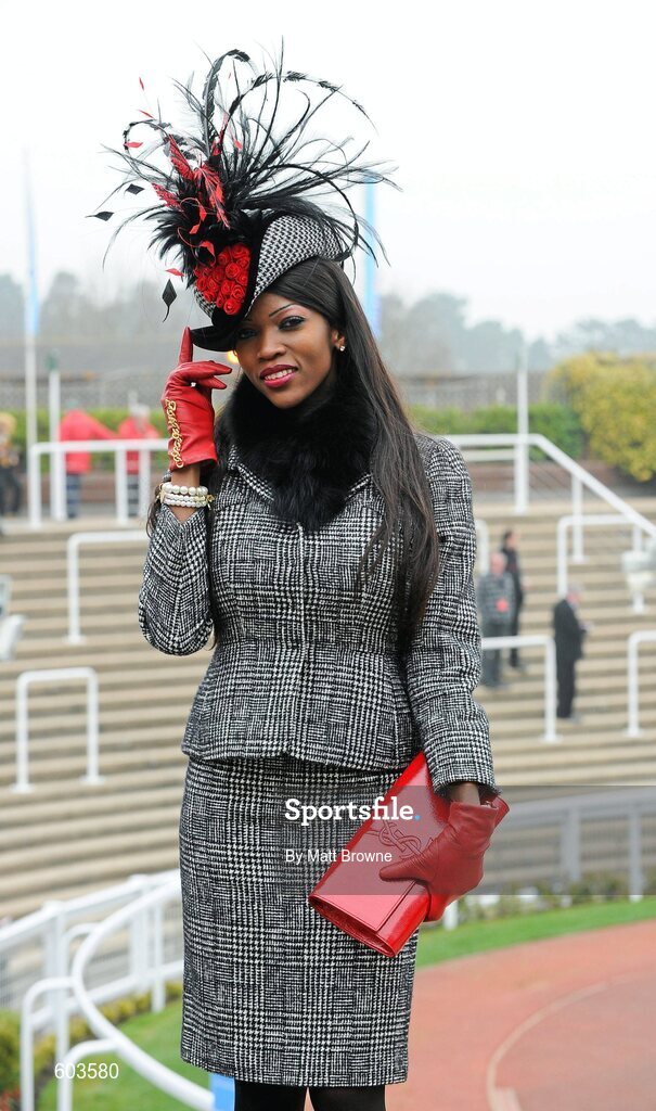 14 March 2012; Lystra Adams, from Staffordshire, England, in attendance at the Cheltenham Festival. Cheltenham Racing Festival, Prestbury Park, Cheltenham, England. Picture credit: Matt Browne / SPORTSFILE