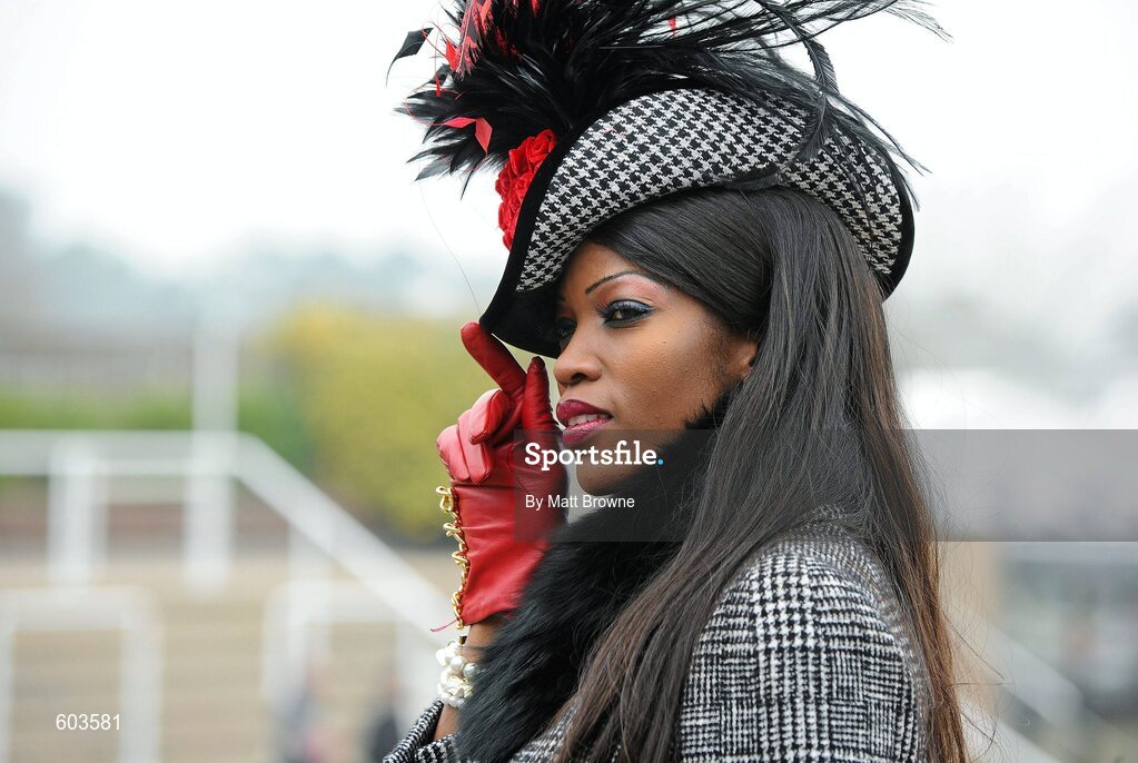 14 March 2012; Lystra Adams, from Staffordshire, England, in attendance at the Cheltenham Festival. Cheltenham Racing Festival, Prestbury Park, Cheltenham, England. Picture credit: Matt Browne / SPORTSFILE