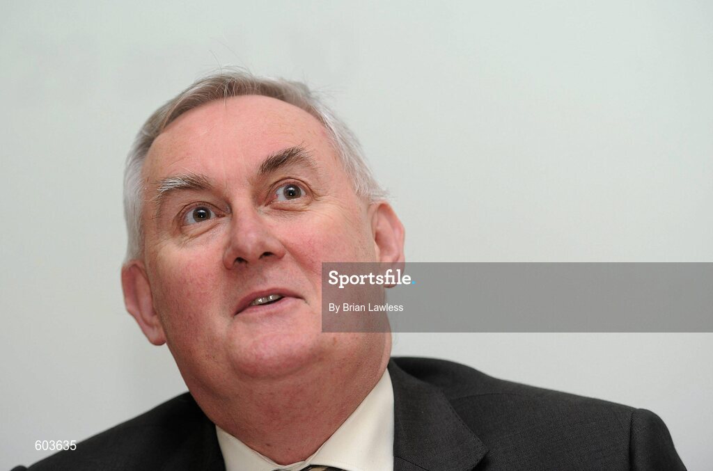 14 March 2012; Uachtarán Chumann Lúthchleas Gael Criostóir Ó Cuana in attendance at the launch the Report of the Ard Stiúrthóir of the GAA 2011, Croke Park, Dublin. Picture credit: Brian Lawless / SPORTSFILE