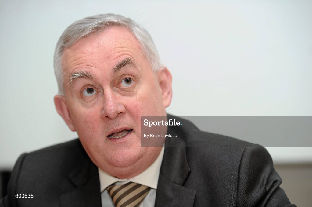 14 March 2012; Uachtarán Chumann Lúthchleas Gael Criostóir Ó Cuana in attendance at the launch the Report of the Ard Stiúrthóir of the GAA 2011, Croke Park, Dublin. Picture credit: Brian Lawless / SPORTSFILE