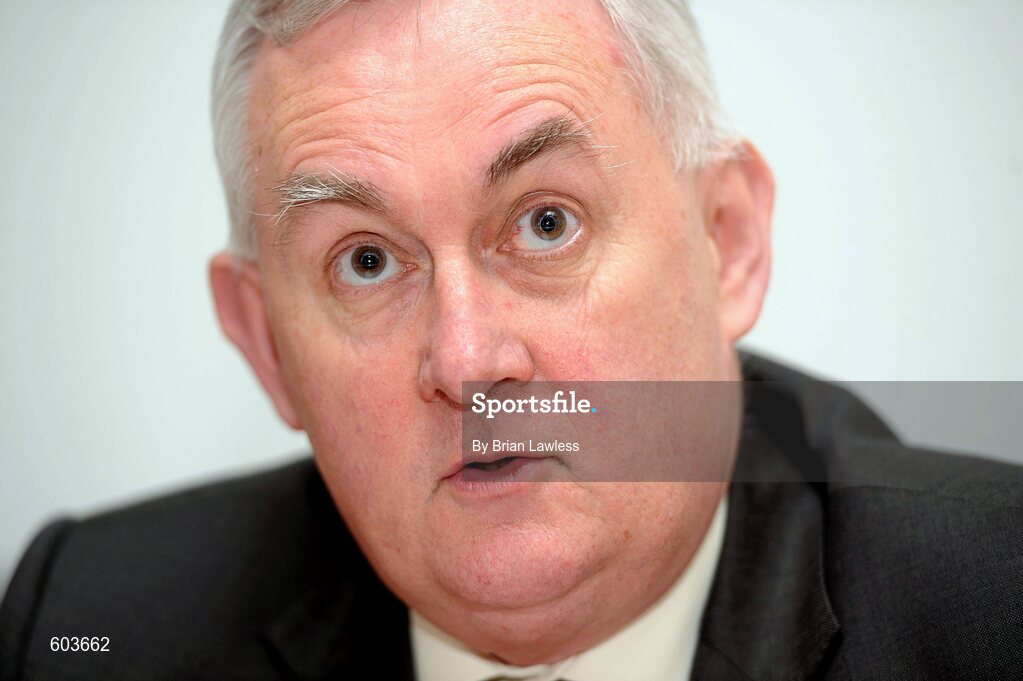 14 March 2012; Uachtarán Chumann Lúthchleas Gael Criostóir Ó Cuana in attendance at the launch the Report of the Ard Stiúrthóir of the GAA 2011, Croke Park, Dublin. Picture credit: Brian Lawless / SPORTSFILE
