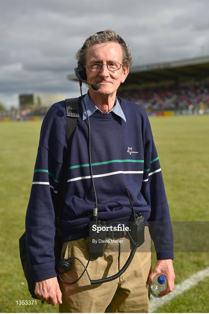 15 July 2017; Former RTE sports floor manager Tadhg de Brún before the GAA Football All-Ireland Senior Championship Round 3B match between Carlow and Monaghan at Netwatch Cullen Park in Carlow. Photo by David Maher/Sportsfile