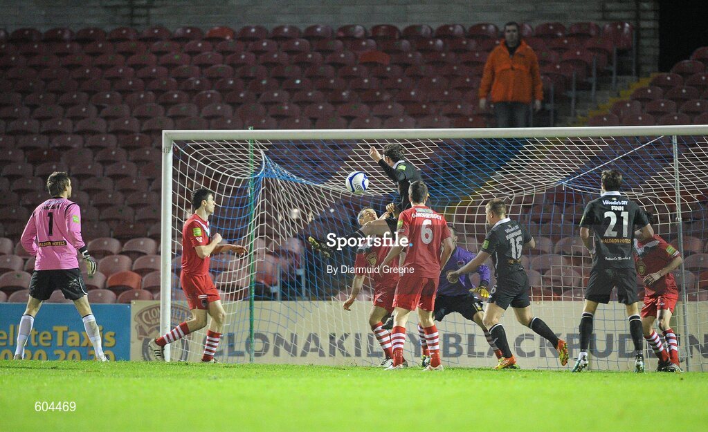 16 March 2012; Gary Twigg, Shamrock Rovers, scores his side's first and equalising goal. Airtricity League Premier Division, Cork City v Shamrock Rovers, Turner's Cross, Cork. Picture credit: Diarmuid Greene / SPORTSFILE