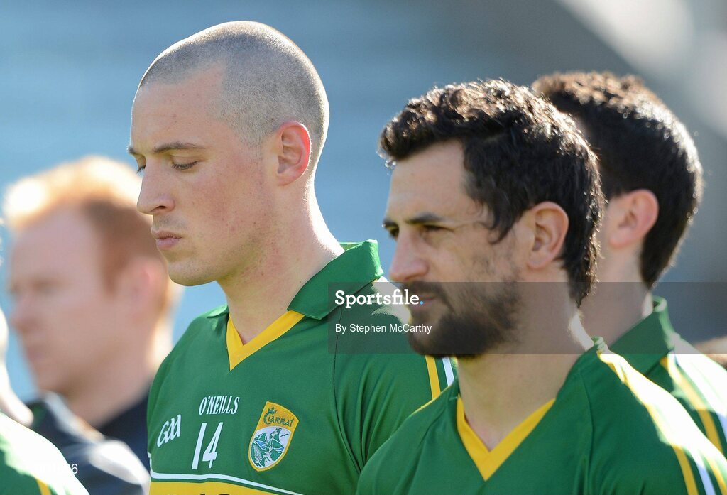 18 March 2012; Kieran Donaghy, Kerry, during a minute silence ahead of the game, in memory of his late father Oliver Donaghy. Allianz Football League, Division 1, Round 5, Cork v Kerry, Pairc Ui Chaoimh, Cork. Picture credit: Stephen McCarthy / SPORTSFILE