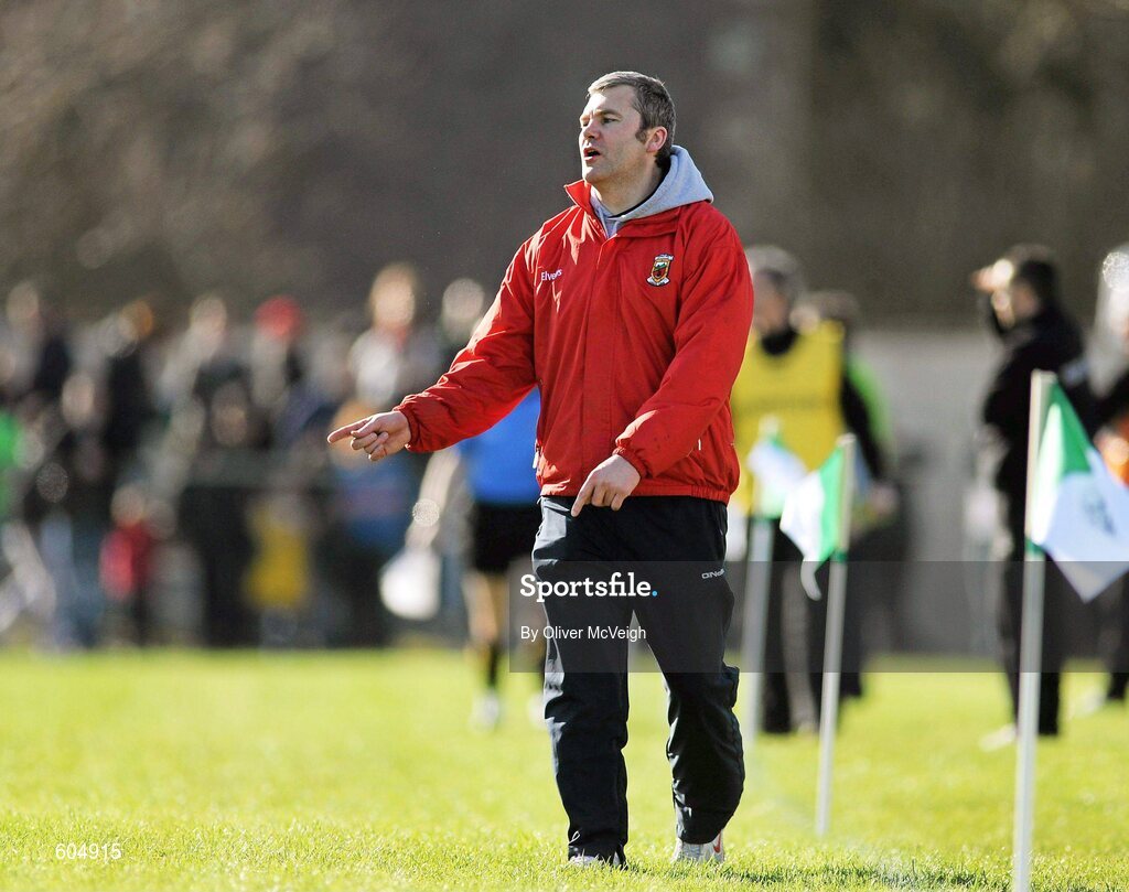 18 March 2012; Mayo manager James Horan reacts on the sideline. Allianz Football League, Division 1, Round 5, Donegal v Mayo, Fr. Tierney Park, Ballyshannon, Donegal. Picture credit: Oliver McVeigh / SPORTSFILE