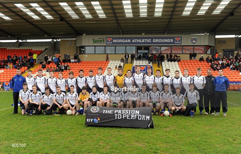 19 March 2012; The St. Columb’s, Derry, squad. MacLarnon Cup Final, St. Columb’s, Derry v St. Paul’s, Bessbrook, Morgan Athletic Grounds, Armagh. Picture credit: Oliver McVeigh / SPORTSFILE
