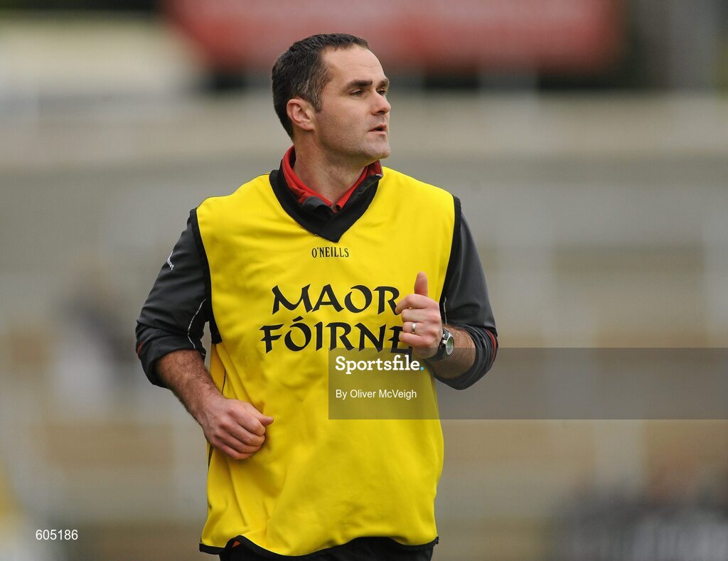 19 March 2012; St. Patrick’s, Maghera, manager Sean Martin Lockhart. MacRory Cup Final, St. Patrick’s, Maghera v St. Michael’s, Enniskillen, Bessbrook, Morgan Athletic Grounds, Armagh. Picture credit: Oliver McVeigh / SPORTSFILE