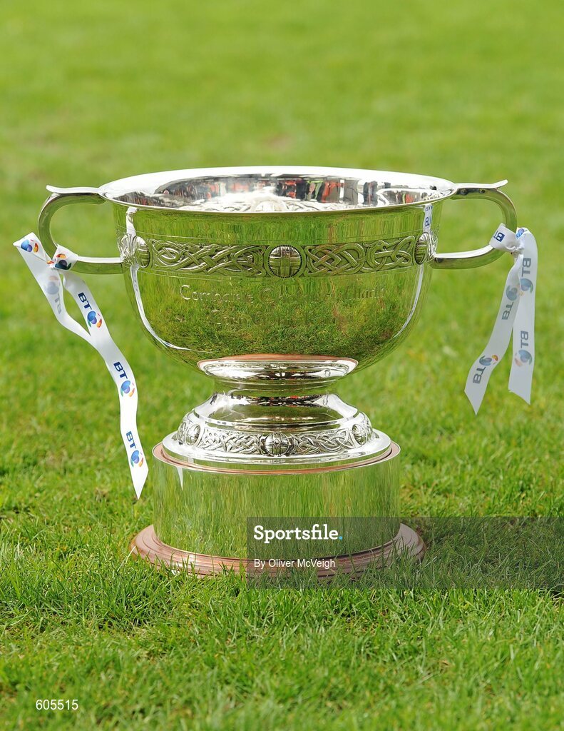 19 March 2012; General view of the new MacRory Cup. MacRory Cup Final, St. Patrick’s, Maghera v St. Michael’s, Enniskillen, Bessbrook, Morgan Athletic Grounds, Armagh. Picture credit: Oliver McVeigh / SPORTSFILE