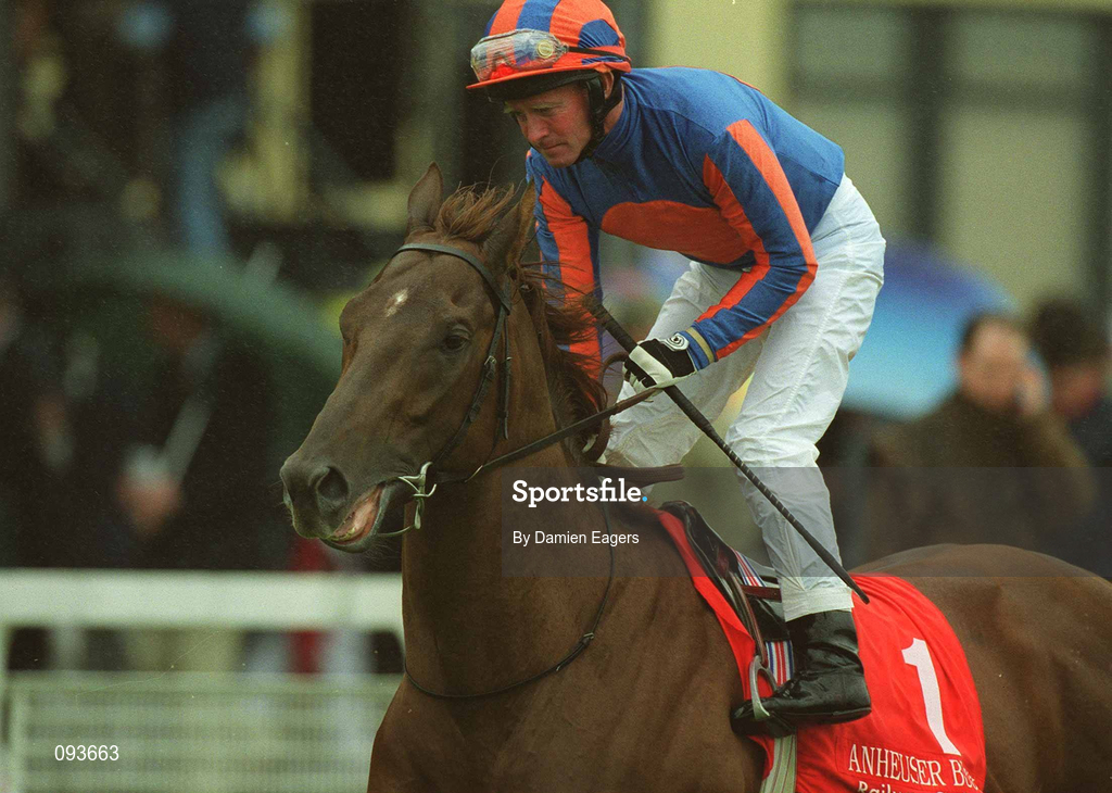 30 June 2002; Hold that Tiger, with Mick Kinane up, at The Curragh Racecourse in Kildare. Photo by Damien Eagers/Sportsfile