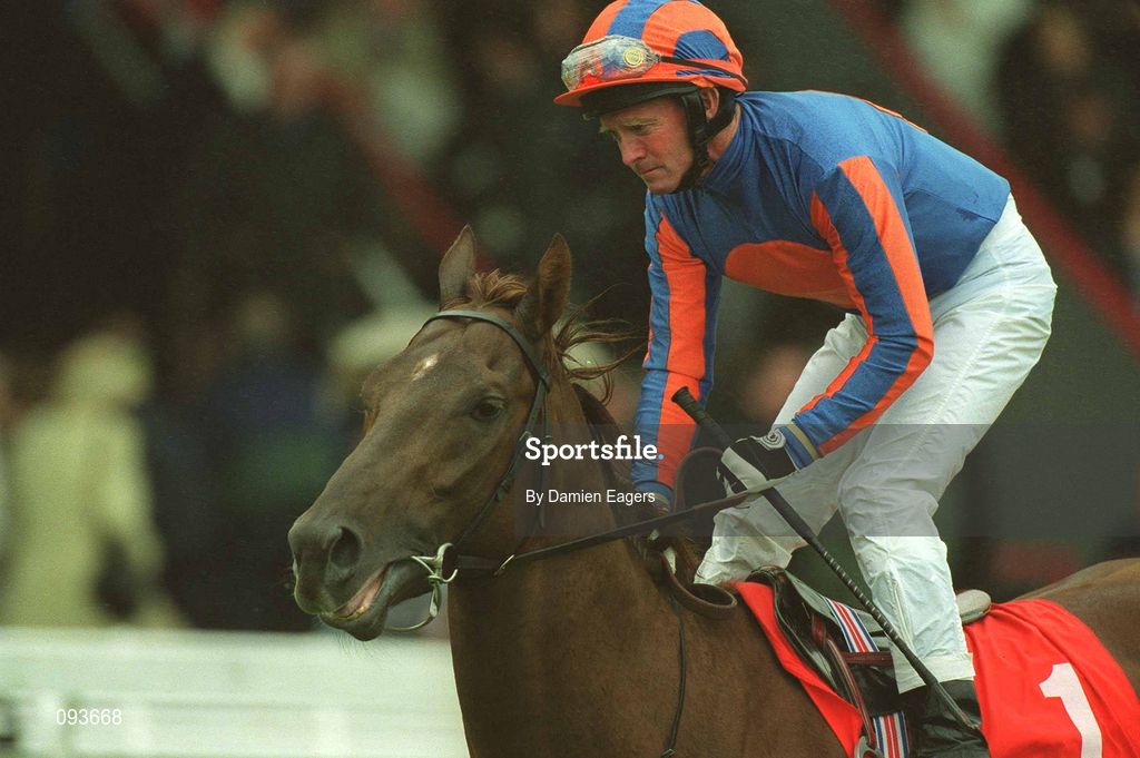 30 June 2002; Hold that Tiger, with Mick Kinane up, at The Curragh Racecourse in Kildare. Photo by Damien Eagers/Sportsfile