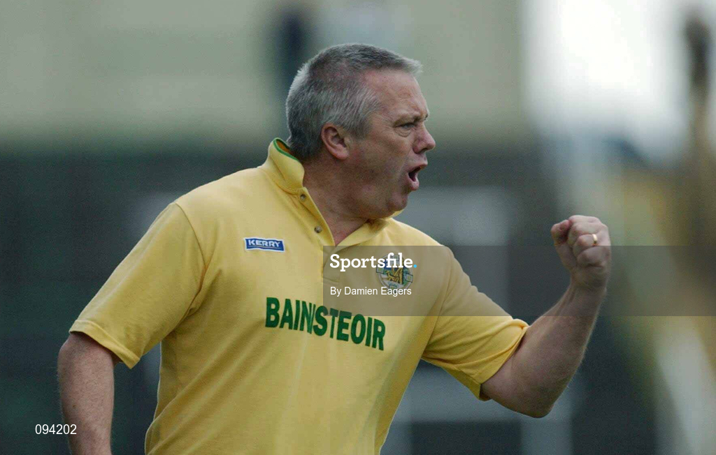 6 July 2002; Kerry manager Páidí Ó Sé during the All-Ireland Senior Football Championship Qualifier Round 3 match between Kerry and Fermanagh at O'Moore Park in Portlaoise, Laois. Photo by Damien Eagers/Sportsfile